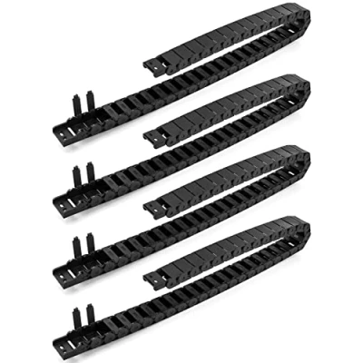 Image de QWORK 4 Pièces Chaîne porte Câbles, de Trainage Pour l&#039;Imprimante 3D, Machines Outils à Commande Numérique, 15mm x 30mm, Longueur 1 m