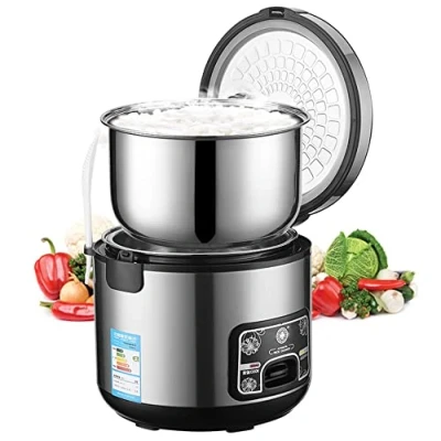 Image de Cuiseur À Riz Électrique, Pot Intérieur Antiadhésif En Acier Inoxydable 201, Fonctions De Cuisson/réchauffement Inoxydable, Alimentation 220 240 V UK/EU (Color : 2L)