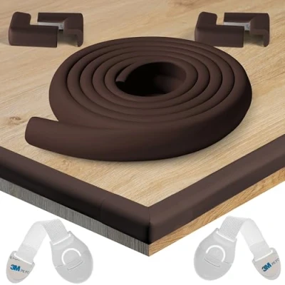 Image de HAPPY CHLEA® Protection d&#039;Angles et Rebords pour Bébés. Couverture Totale de 2,4 M avec Protège Angles 4 Coin. Technologie Active Foam + 2 Bloque Tiroirs. Sécurité Enfants
