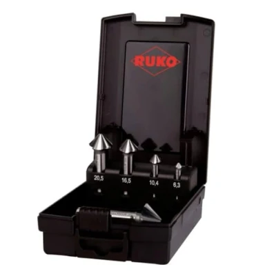 Image de Jeu de fraises coniques RUKO ULTIMATECUT 4S 6.30 mm 10.40 16.50 20.50 25 HSS tige cyl