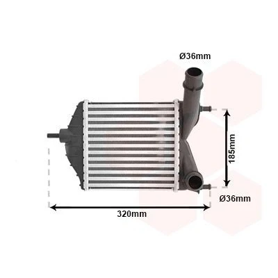 Image de VAN WEZEL 17004280 Intercooler FIAT: Punto II 3/5 portes, Idea