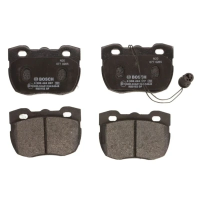 Image de BOSCH 0 986 424 287 Jeu de plaquettes frein Low Metallic avec palpeur d&#039;usure intégré tôle anti bruit LAND ROVER: Discovery 1, Range Rover 1