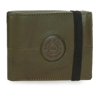 Image de Portefeuilles et porte monnaie Pepe Jeans Cracker en cuir de vache, noir, marron, vert, différentes tailles
