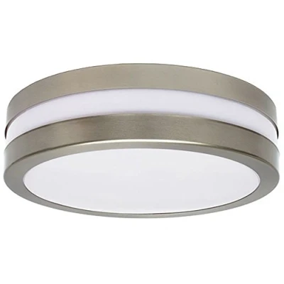 Image de Plafonnier extérieur rond argent blanc jardin garage éclairage socket 2xE27 IP44 Kanlux 8980