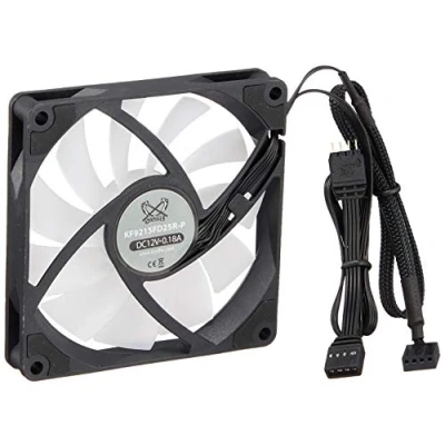 Image de Scythe Kaze Flex 92 Slim RGB PWM Boitier PC Refroidisseur 9,2 cm Noir, Blanc