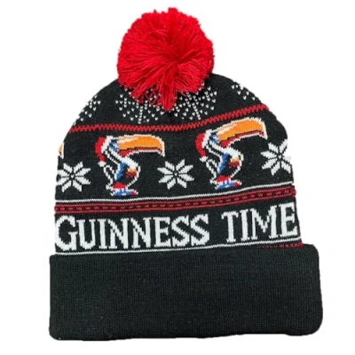 Image de Guinness Bonnet à pompon Toucan Noir, Noir , taille unique