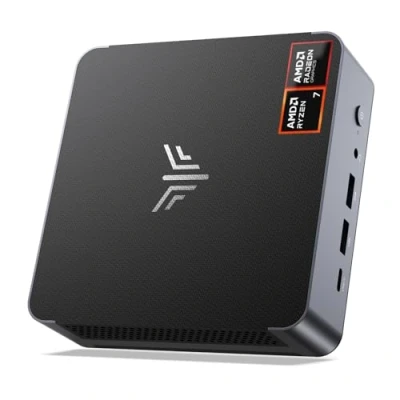 Image de NiPoGi AM21Mini PC АMD Ryzen 7 8745HS (8C/16T, jusqu&#039;à 4,9 GHz), 32 Go DDR5 5600 MHz 1 to M.2 NVME SSD Mini Ordinateur de Bureau 𝖶 11 Pro, Radeon 780M, écran 4K Quad Screen, 2X HDMI, DP, WiFi 6.