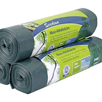 Image de 1 x 5 Secolan Maxi Abfallsäcke 240 l vert/noir