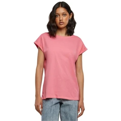 Image de Urban Classics Curvy Ladies Extended Shoulder TEE Tshirt basique, Femme, Taille: 5XL, Pinkgrapefruit