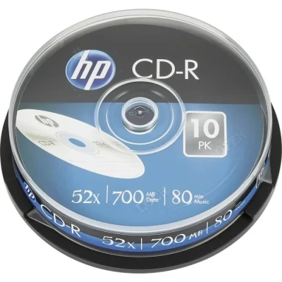 Image de HP CD R 52X Lot de 10 disques vierges 80 minutes 700 Mo