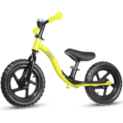 Image de KRIDDO Draisienne Interactive pour Enfant de 2 Ans, 18 Mois à 5 Apprentissage précoce avec équilibre Stable et Repose Pieds, Cadeau garçons Filles Jaune