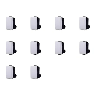 Image de Interrupteur unipolaire 1P 16A, compatible Bticino Matix, 1 module, couleur blanche