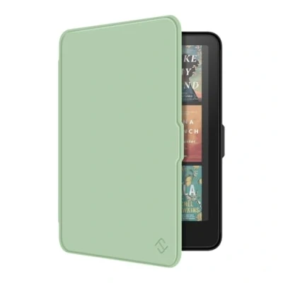 Image de FINTIE Étui pour 7&quot; Kindle Paperwhite 2024 (12e Génération) et Colorsoft Signature Edition (1re Génération), Coque Fine Léger, Housse Réveil/Veille Automatique, Vert Agave
