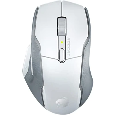 Image de Roccat Kone Air Souris de Jeu Ergonomique sans Fil avec 800 Heures d&#039;autonomie Batterie, capteur Optique 19 000 DPI, revêtement latéral en Caoutchouc doublement injecté, Blanc