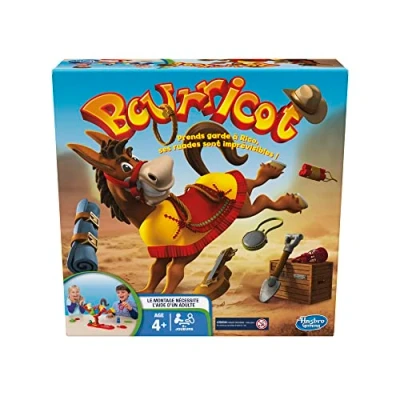 Image de Hasbro Gaming Jeu Bourricot, Le d&#039;empilage sur Selle d’Une Mule têtue, préscolaire, pour 2 à 4 Joueurs, Enfants, partir de Ans