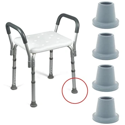 Image de Qté: 4x Viroles de Remplacement à Large Base 22mm pour Tabourets Bain et Douche par Lifeswonderful