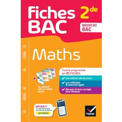 Image de fiches bac Maths 2de: tout le programme en de révision détachables
