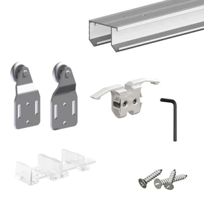 Image de Système coulissant SLID&#039;UP 110 pour 2 portes de placard rail 1,8 m 45 kg