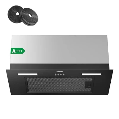 Image de Ciarra Hotte aspirante encastrable classe A++ 650 m3/h 60 cm avec éclairage LED 3 vitesses Nox CBCB6926A