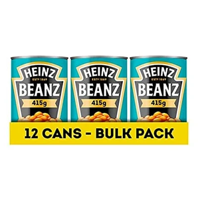 Image de Heinz Haricots au four végétalien dans une riche sauce tomate 415 g (lot de 12)
