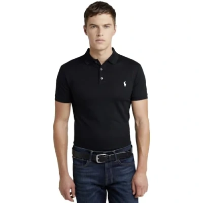 Image de Ralph Lauren Polo piqué élastique Slim Fit, Noir , XXL