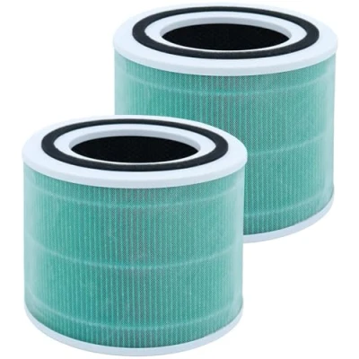 Image de Lot de 2 filtres rechange Core 300 pour purificateur d&#039;air LEVOIT et 300S, système filtration à charbon actif 3 en 1 300, filtre absorbant les toxines, RF TX