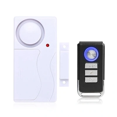 Image de Mengshen Alarme de Porte et Fenêtre Antivol sans Fil avec Télécommande, Facile à Installer, 105db Très Fort (Comprend 1 Télécommande)