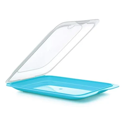 Image de Tatay Ensemble de 3 Boîtes a Charcuterie Fresh, Sans BPA, Réutilisable, Empilable, Passe au Lave vaisselle et Micro ondes, Couleur Turquoise. Dimension 17 x 3,2 25,2 cm