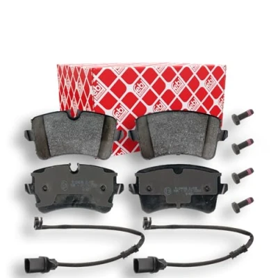 Image de FEBI BILSTEIN 116017 Jeu de plaquettes frein Essieu arrière contact signal d&#039;usure inclus avec kit vis AUDI: A8 D4