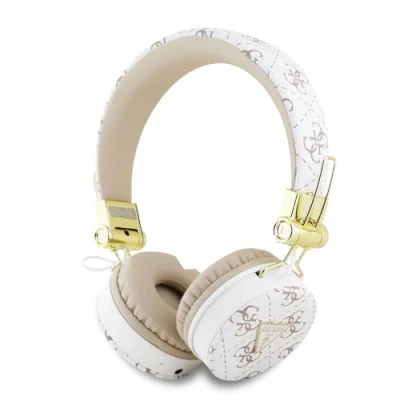Image de CG Mobile Guess Casque Bluetooth ENC 4G Triangle Forme Ronde Blanc