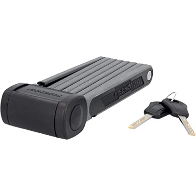 Image de Fischer PROTEC FKS85 Soft Touch Antivol pliable pour vélo avec 2 clés Noir 85 cm