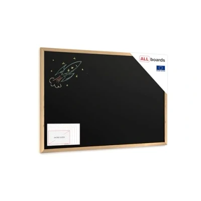 Image de ALLboards Tableau noir à craie 90x60 cm avec cadre en bois ECO