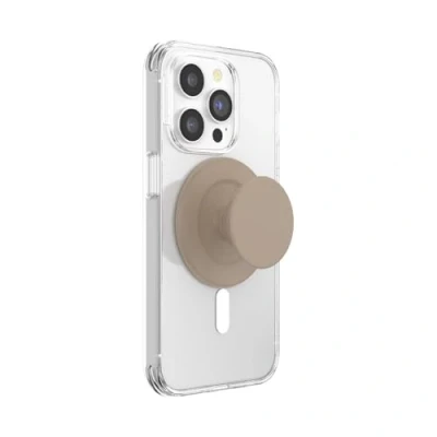 Image de PopSockets Poignée Ronde pour téléphone Compatible avec MagSafe, Anneau Adaptateur Inclus, Support de téléphone, Chargement sans Fil Latte