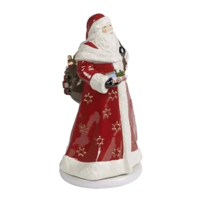 Image de Villeroy &amp; Boch Christmas Toy’S Memory Père Noël Rotatif, Rouge/Multicolore, 17,5 x 20 34 cm