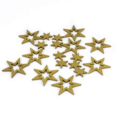 Image de Oblique Unique® 18 étoiles en bois Décoration de Noël table véritable Couleur au choix