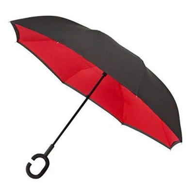 Image de Impliva, Parapluie pliants Mixte rose noir/rouge Taille Unique
