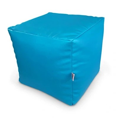 Image de Natalia Spzoo® Pouf Cube pour s’asseoir ou Jouer, Une Repose Pied, Ultra Leger (Bleu)