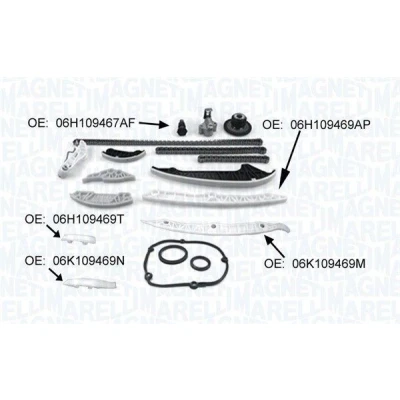 Image de MAGNETI MARELLI 341500001370 Jeu de distribution à chaînes avec joint d&#039;étanchéite roue dentée chaîne faible bruit AUDI: A3 3/5 portes