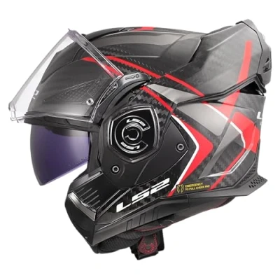 Image de LS2, Casque Moto Modulable ADVANT X CARBON FUTURE II Gloss Red, XS