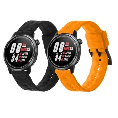Image de kwmobile Bracelet Compatible avec COROS Pace 2 / APEX (42mm) 2X de Rechange en Silicone pour Fitness Tracker