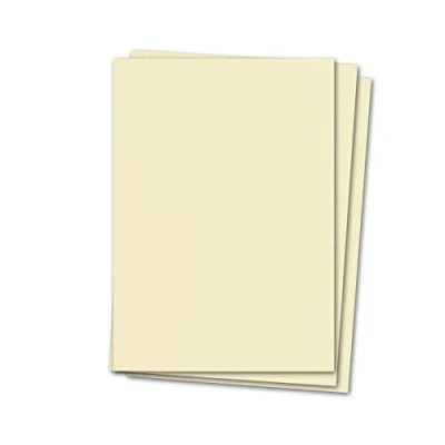 Image de Paper Media Lot de 2 Feuilles Papier cartonné 240 g/m² Format A4 100 Bogen Ecru