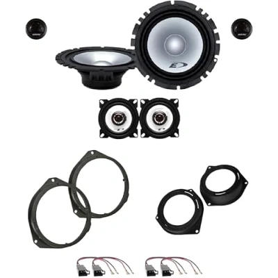 Image de Kit 6 boîtiers ALPINE SXE 1750S + 1025S pour Alfa Romeo Mito à partir de 2008 avec 2 supports avant, arrière et 4 connecteurs