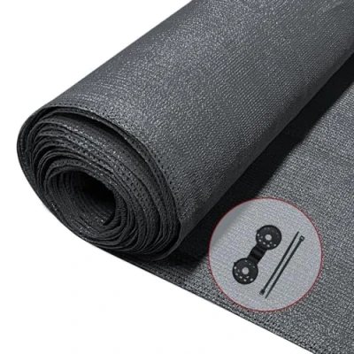 Image de vounot Brise Vue Occultant en HDPE avec Attaches et Clips de Fixation Protection Rayons UV Résistant aux Déchirures au Vent pour Jardin Balcon 150g/m² 1.5x10m Anthracite