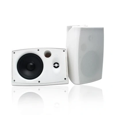 Image de Herdio 6.5 Pouces Bluetooth étanche Enceintes d&#039;extérieur,400W Haut Parleur d&#039;extérieur,2 Voies avec Basse Puissante pour Patio Home Piscine Intérieure Terrasse Arrière Cour(Paire Blanc)