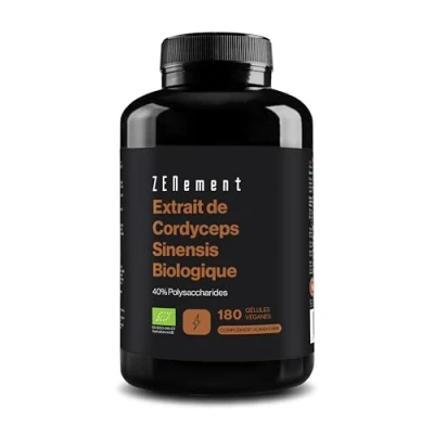 Image de Cordyceps Sinensis BIO CS 4 6.500mg 6 MOIS 180 gélules d&#039;extrait de champignon vital (10:1) 40% Polysaccharides Bioactifs Vegan SANS: additifs, gluten contrôlés en laboratoire