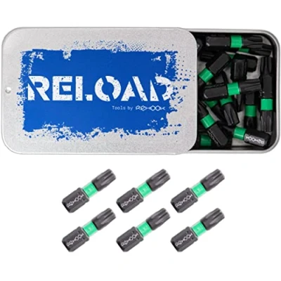 Image de Rehook Reload Lot de 25 embouts tournevis à percussion T30 mm T30, en étoile, Torx pour Dewalt, Milwaukee, Bosch, Sabrecut et autres (T30)