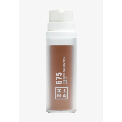 Image de 3ina THE 3 IN 1 Foundation 658 Fond de teint, Femme, Taille: 30 ml, 675 deep brown
