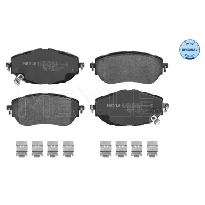 Image de MEYLE 025 256 9819 Jeu de plaquettes frein ORIGINAL Quality Essieu avant avec indicateur d&#039;usure tôle anti bruit TOYOTA: Auris Break