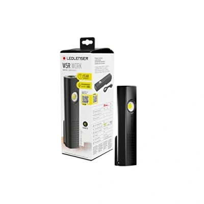 Image de Ledlenser W5R lampe de travail LED portable, crochet magnétique, torche lumineuse 600 lumens, outils d&#039;atelier, d&#039;inspection, sans fil, LED, USB, lumières alimentées