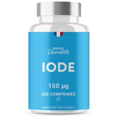 Image de Iode 150 MCG 365 petits comprimés thyroide Fabriqué en France Iodure de Potassium Complement alimentaire Sans additifs indésirables